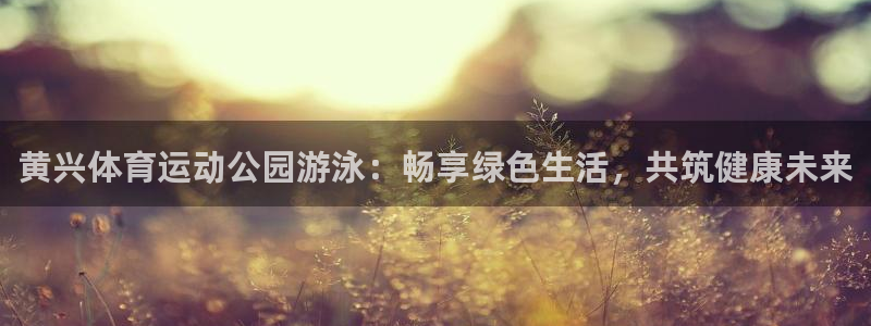 三亿体育登录：黄兴体育运动公园游泳：畅享绿色生活，共筑健康未来